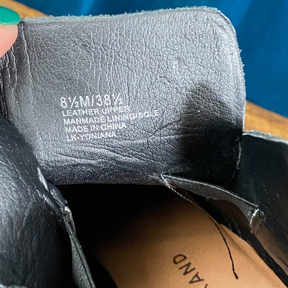 Lucky Brand Black Suede Yoniana Wedge Ankle Bootie Size 8.5M - Picture 8 of 11